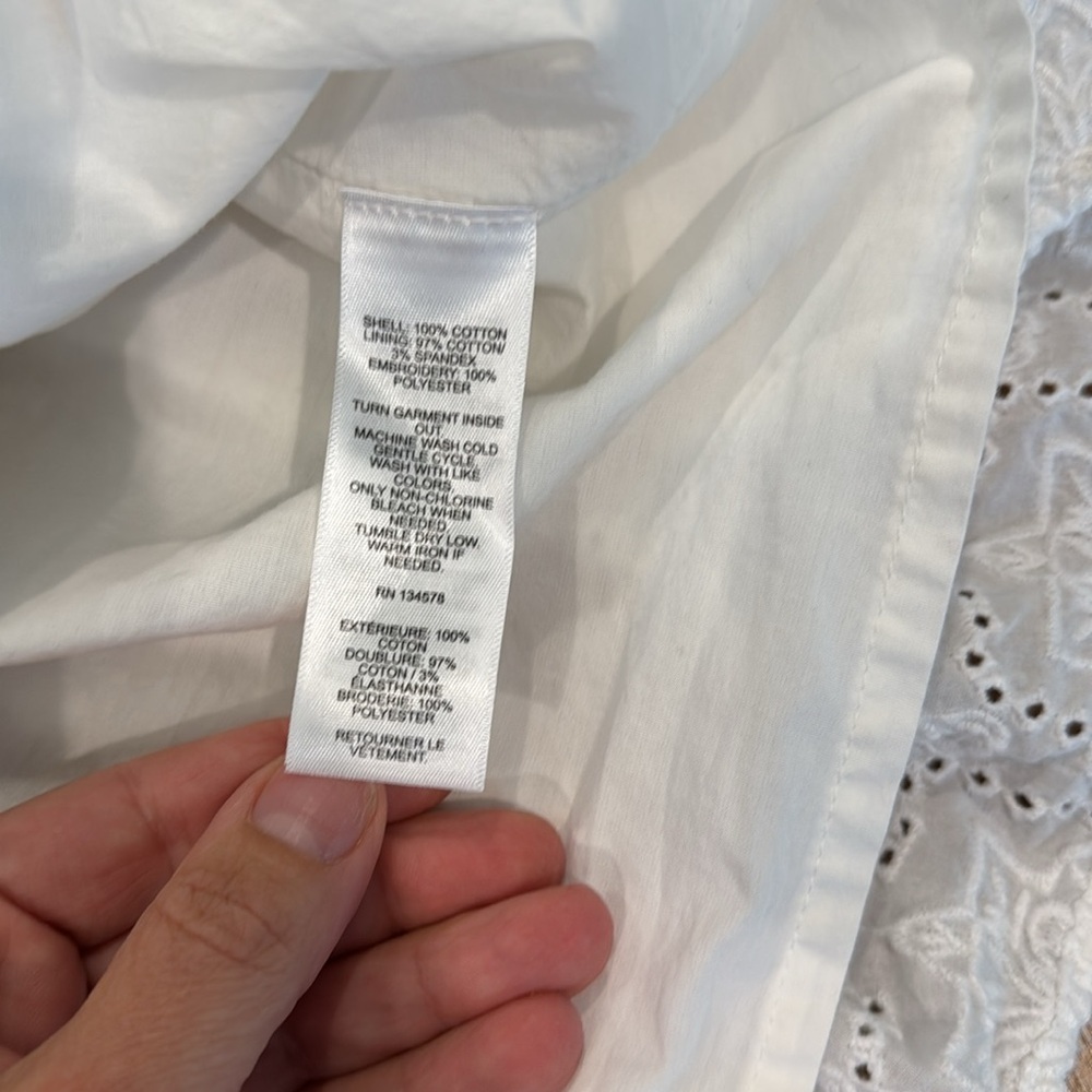 Vineyard Vines Island Eyelet White Short Sleeve Dress - Picture 8 of 12